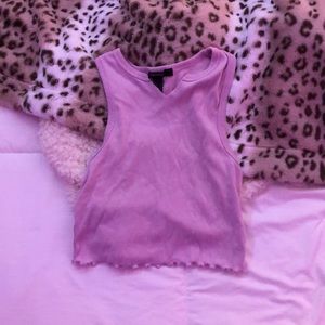 forever 21 pink cropped tank